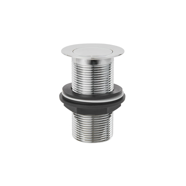 1 1/4" Basin Unslotted Press Top Waste - Chrome