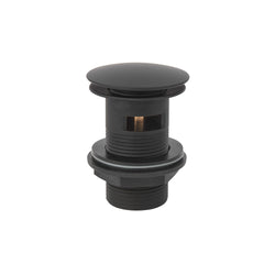 1 1/4" Easy Clean Domed Press Top Basin Waste - Matte Black