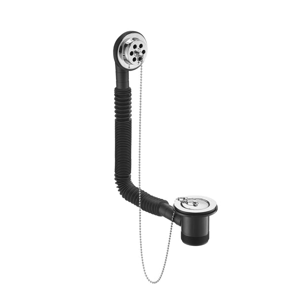 1 1/2" Plastic Bath Waste With Overflow And Plug