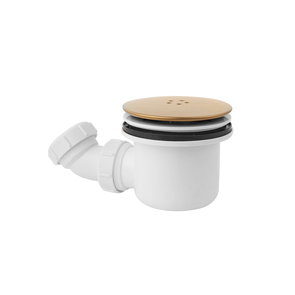 90mm Shower Tray Waste - Brushed Brass