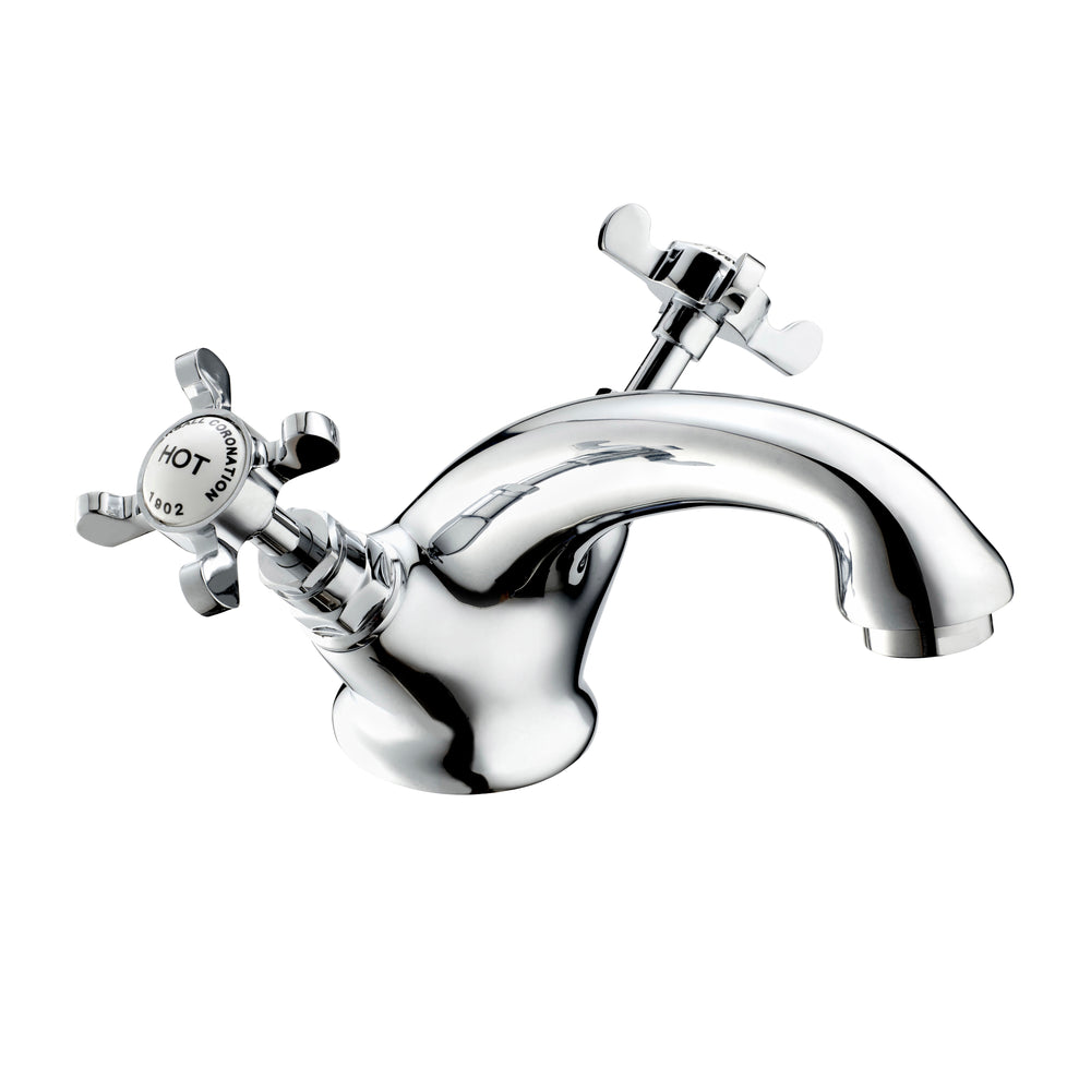 Coronation Mono Basin Mixer With Press Top Waste - Chrome