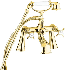 Coronation bath shower mixer - gold