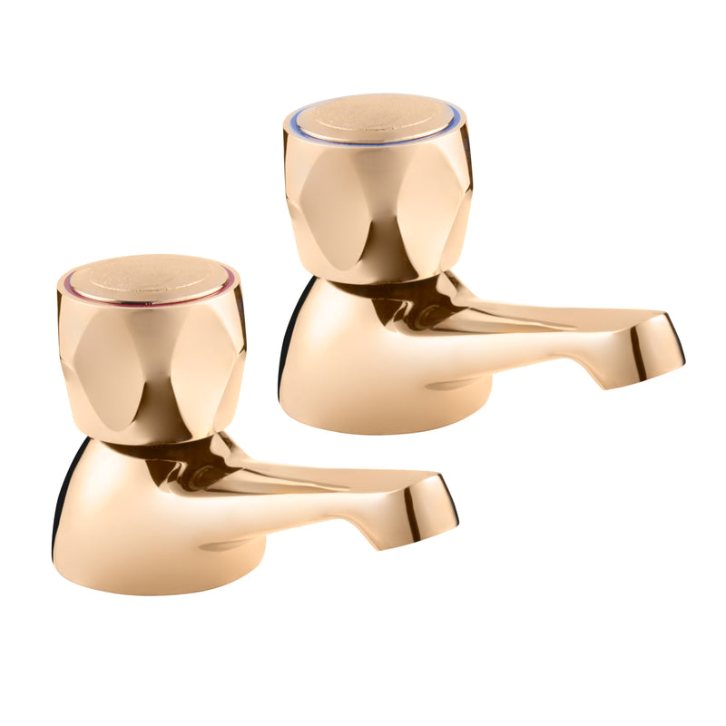 Profile bath taps - gold