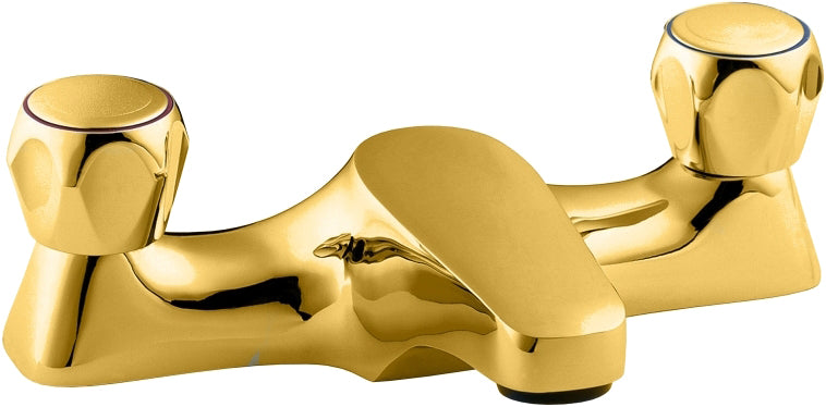 Profile deck mounted bath filler - gold