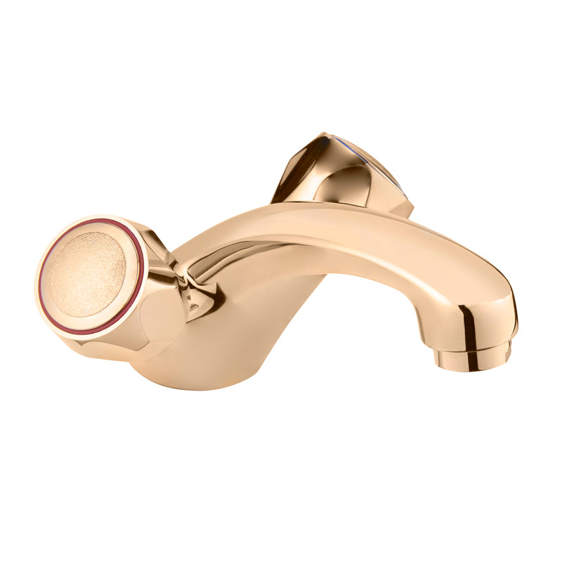 Profile mono basin mixer with pop up waste - gold