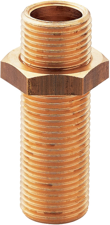 Brass straight nipple and 1/2" back nut