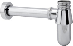 1 1/4" Bottle Trap With Wall Extension - Chrome