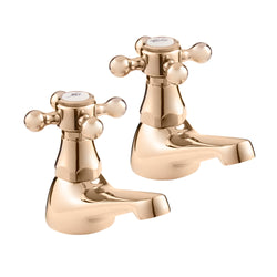 Tudor basin taps - gold