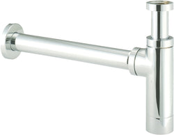 1 1/4" Bottle Trap With 300mm Wall Extension - Chrome
