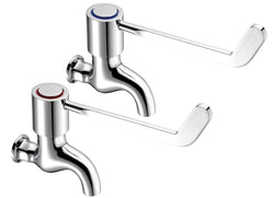 Lever Action 6" Bib Taps - Chrome